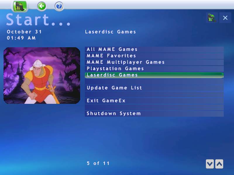 Full GameEx screenshot